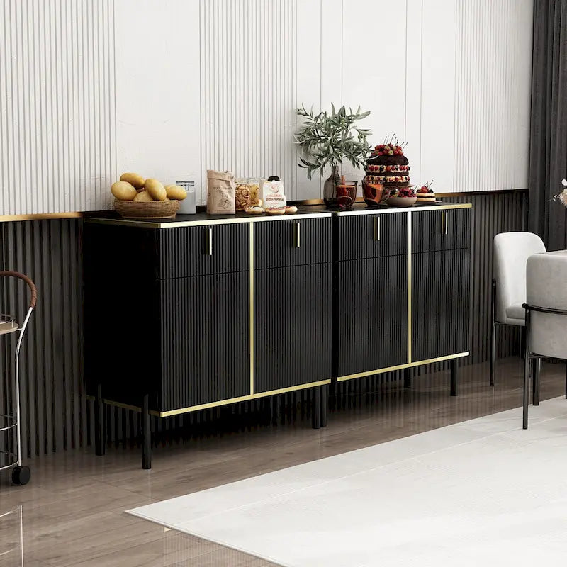 Buffet de cuisine Timechee, table d'appoint, meuble de rangement d'entrée