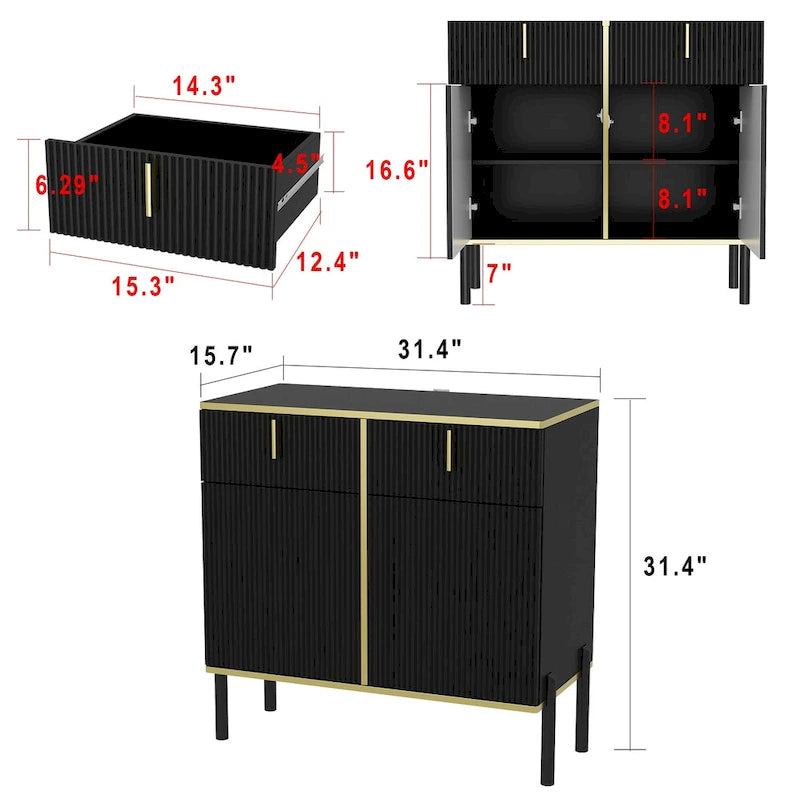 Buffet de cuisine Timechee, table d'appoint, meuble de rangement d'entrée