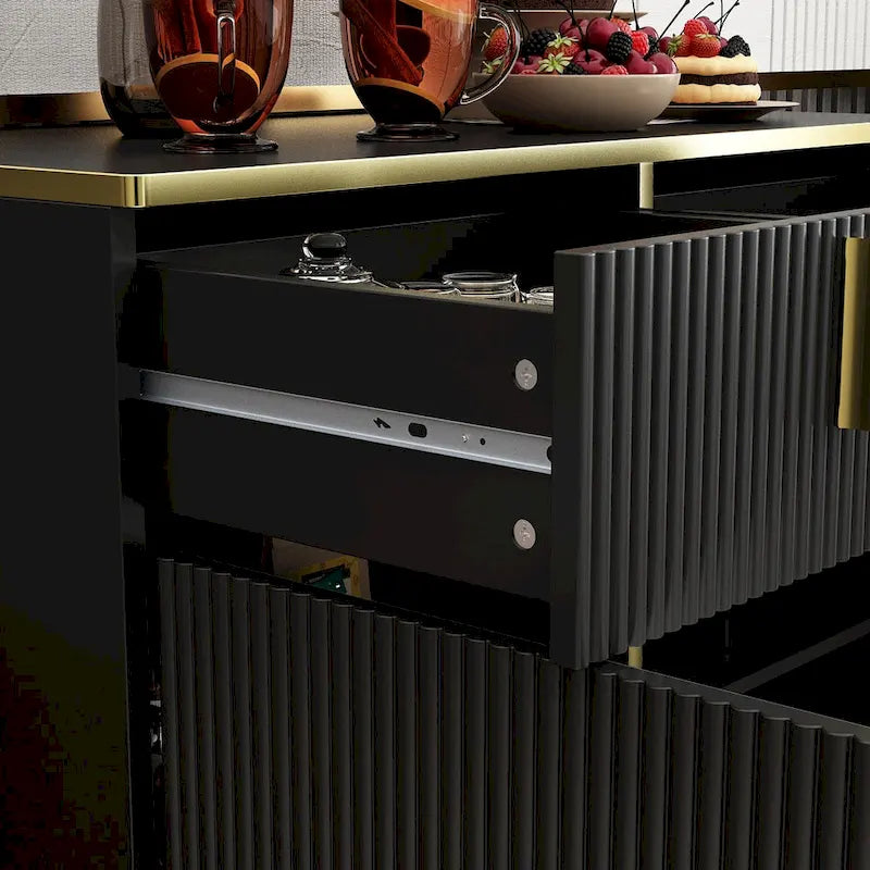 Buffet de cuisine Timechee, table d'appoint, meuble de rangement d'entrée