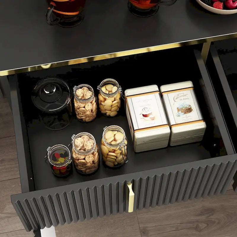 Buffet de cuisine Timechee, table d'appoint, meuble de rangement d'entrée