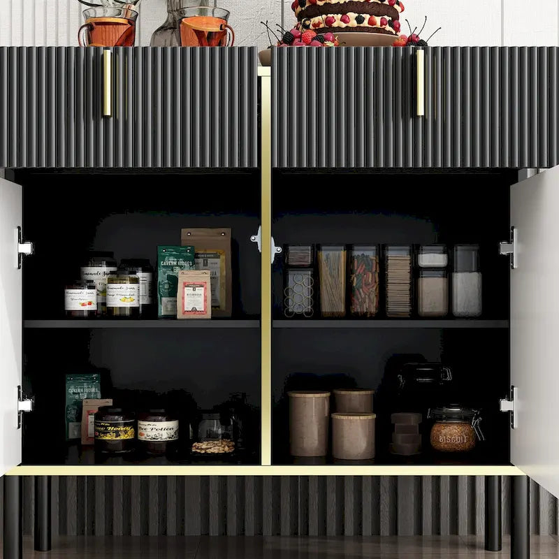 Buffet de cuisine Timechee, table d'appoint, meuble de rangement d'entrée