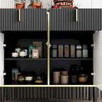 Buffet de cuisine Timechee, table d'appoint, meuble de rangement d'entrée