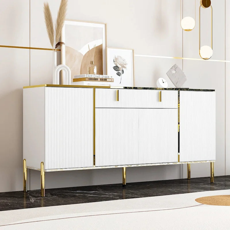 Buffet de cuisine Timechee, table d'appoint, meuble de rangement d'entrée
