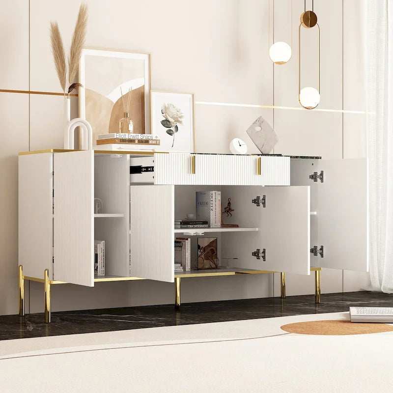 Buffet de cuisine Timechee, table d'appoint, meuble de rangement d'entrée
