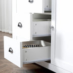 Buffet de cuisine HOMCOM avec étagères réglables, meuble de rangement avec 3 tiroirs