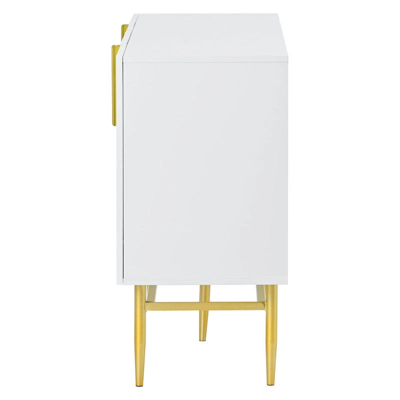 Buffet à 4 portes avec poignées en métal doré - Non disponible