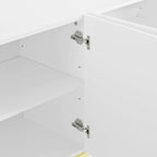 Buffet à 4 portes avec poignées en métal doré - Non disponible