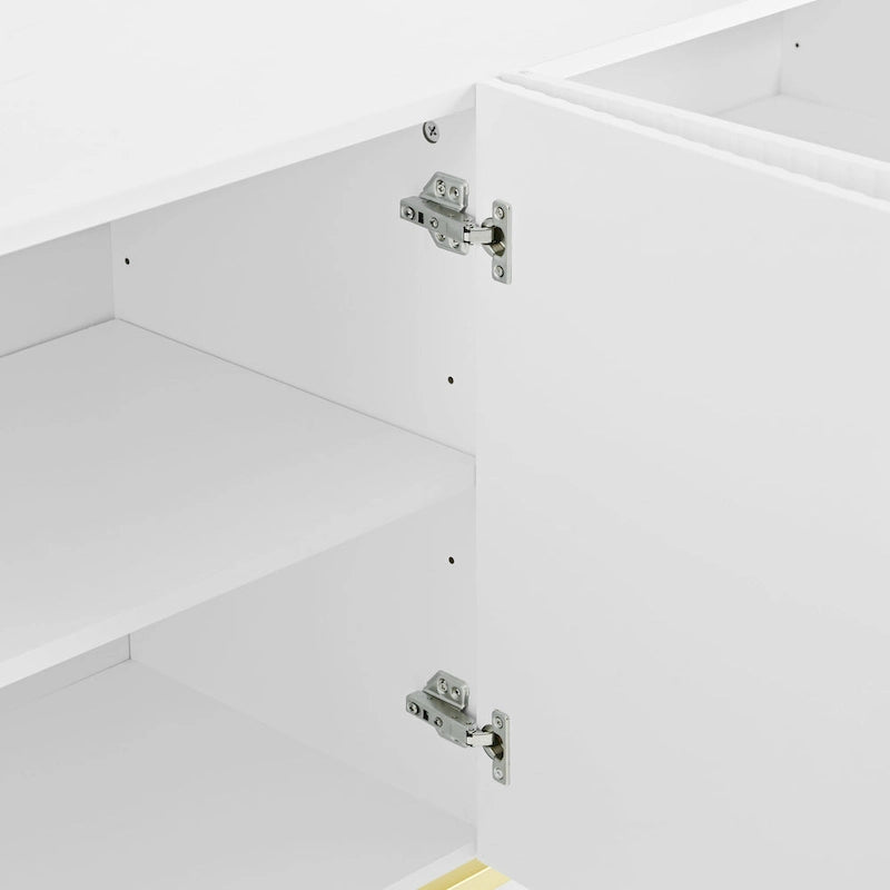 Buffet à 4 portes avec poignées en métal doré - Non disponible