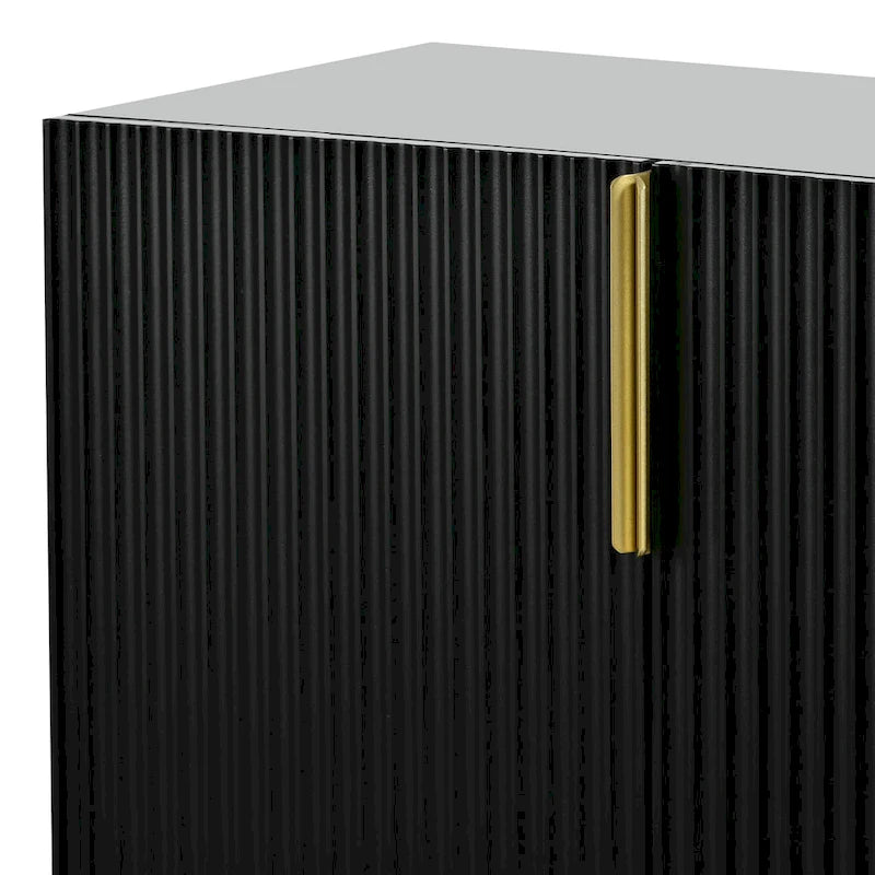 Buffet à 4 portes avec poignées en métal doré - Non disponible