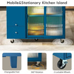 Chariot de cuisine pliable avec éclairage LED