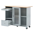 Chariot de cuisine pliable avec éclairage LED