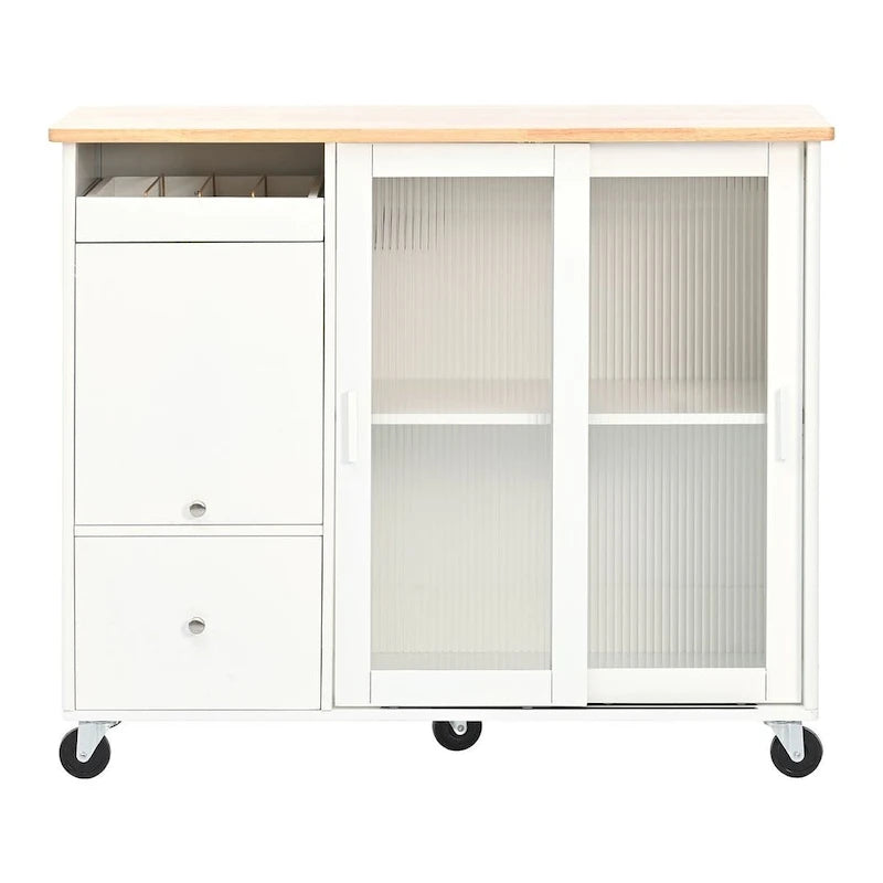 Chariot de cuisine pliable avec éclairage LED
