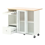 Chariot de cuisine pliable avec éclairage LED