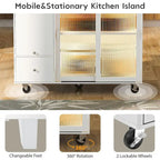 Chariot de cuisine pliable avec éclairage LED