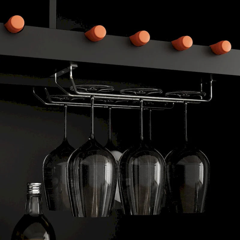 Buffet garde-manger blanc 78.9 avec tiroir porte-verres à vin et étagère