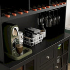 Buffet garde-manger blanc 78.9 avec tiroir porte-verres à vin et étagère