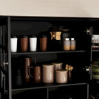 Buffet garde-manger blanc 78.9 avec tiroir porte-verres à vin et étagère