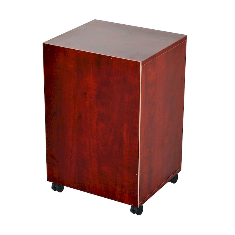 Chariot pour imprimante mobile HomCom 24 avec 2 tiroirs, marron - 15,7 x 13,8 x 23,6