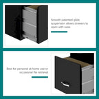 Classeur métallique Space Solutions 18 pouces de profondeur, 3 tiroirs, noir