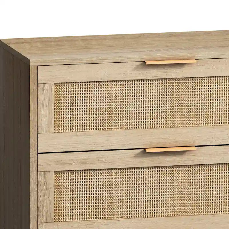 Armoire de rangement en rotin à 6 tiroirs de 59,06 L