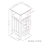 Meuble de salle de bain de rangement au sol WYNDENHALL Normandy, 76 cm (H) x 38 cm (L) - 38 cm (L) x 36 cm (P) x 76 cm (H) - 38 cm (L) x 36 cm (P) x 76 cm (H)