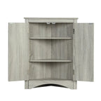Armoire de rangement triangulaire pour salle de bain avec étagères réglables