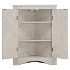 Armoire de rangement triangulaire pour salle de bain avec étagères réglables