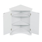 Armoire de rangement triangulaire pour salle de bain avec étagères réglables