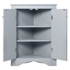 Armoire de rangement triangulaire pour salle de bain avec étagères réglables