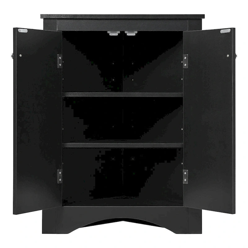 Armoire de rangement triangulaire pour salle de bain avec étagères réglables