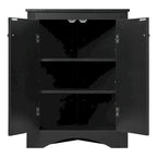 Armoire de rangement triangulaire pour salle de bain avec étagères réglables