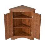 Armoire de rangement triangulaire pour salle de bain avec étagères réglables