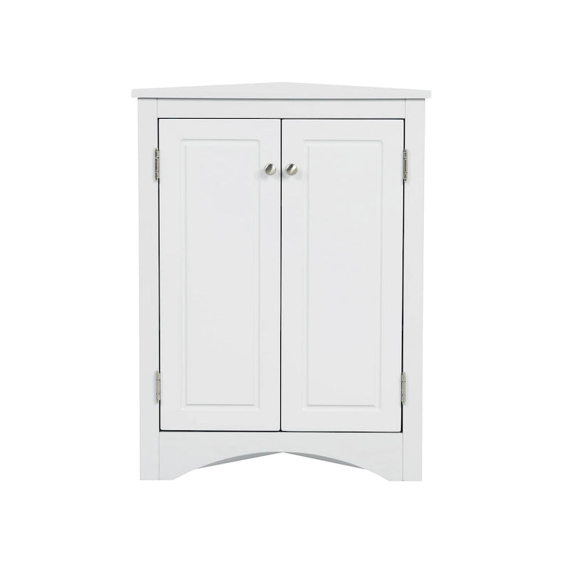 Armoire de rangement triangulaire pour salle de bain avec étagères réglables