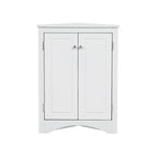 Armoire de rangement triangulaire pour salle de bain avec étagères réglables