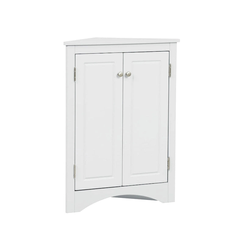 Armoire de rangement triangulaire pour salle de bain avec étagères réglables