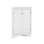 Armoire de rangement triangulaire pour salle de bain avec étagères réglables