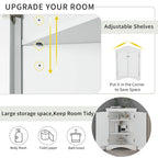 Armoire de rangement triangulaire pour salle de bain avec étagères réglables