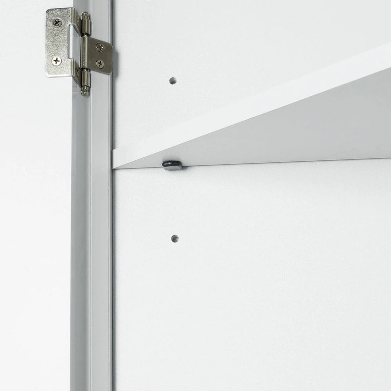 Armoire de rangement triangulaire pour salle de bain avec étagères réglables