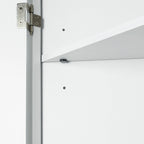 Armoire de rangement triangulaire pour salle de bain avec étagères réglables