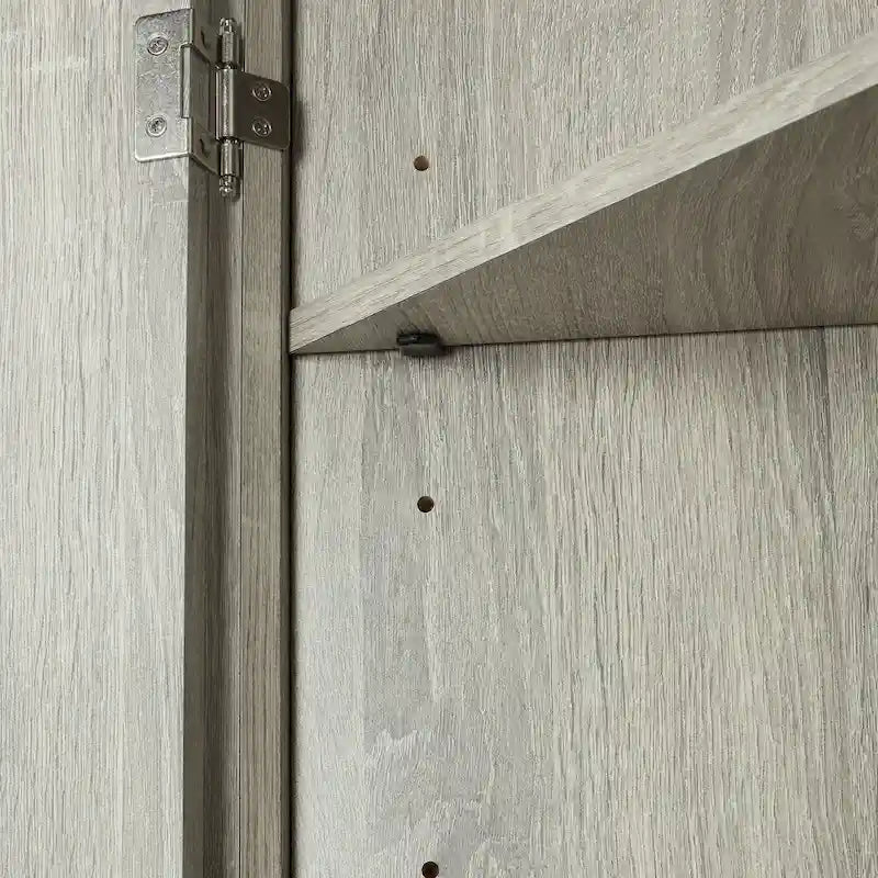Armoire de rangement triangulaire pour salle de bain avec étagères réglables