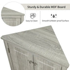 Armoire de rangement triangulaire pour salle de bain avec étagères réglables