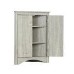Armoire de rangement triangulaire pour salle de bain avec étagères réglables