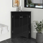 Armoire de rangement triangulaire pour salle de bain avec étagères réglables