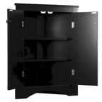Armoire de rangement triangulaire pour salle de bain avec étagères réglables