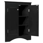 Armoire de rangement triangulaire pour salle de bain avec étagères réglables