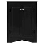 Armoire de rangement triangulaire pour salle de bain avec étagères réglables