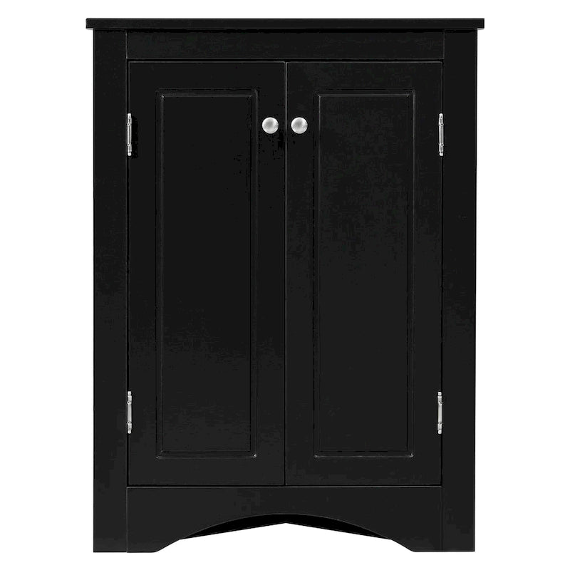 Armoire de rangement triangulaire pour salle de bain avec étagères réglables