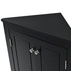 Armoire de rangement triangulaire pour salle de bain avec étagères réglables