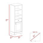 Armoire à linge Alaskan de FM Furniture avec tiroir, 3 étagères ouvertes et une porte