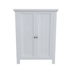 Armoire de rangement de sol en bois pour salle de bain avec 2 étagères réglables